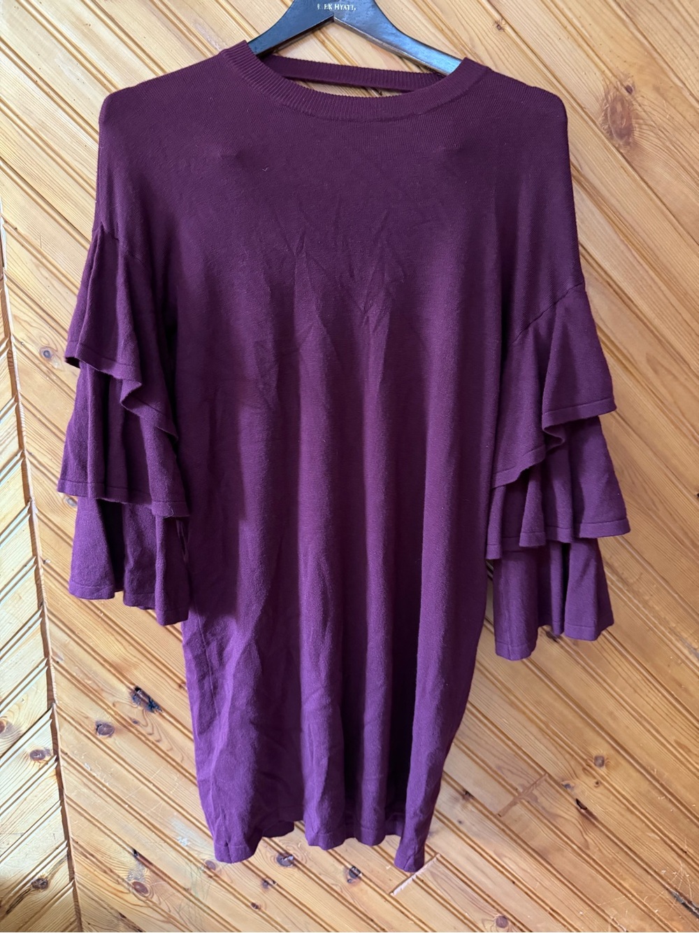 NWT wine colored sweater dress small